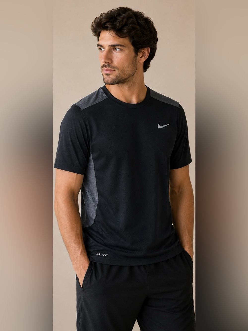 Nike Dri-FIT Men's XL Gray Performance Athletic Training Shirt